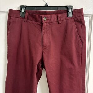 Men’s Brooks Brothers Chino Pants W32/L30 maroon wine Bordeaux color